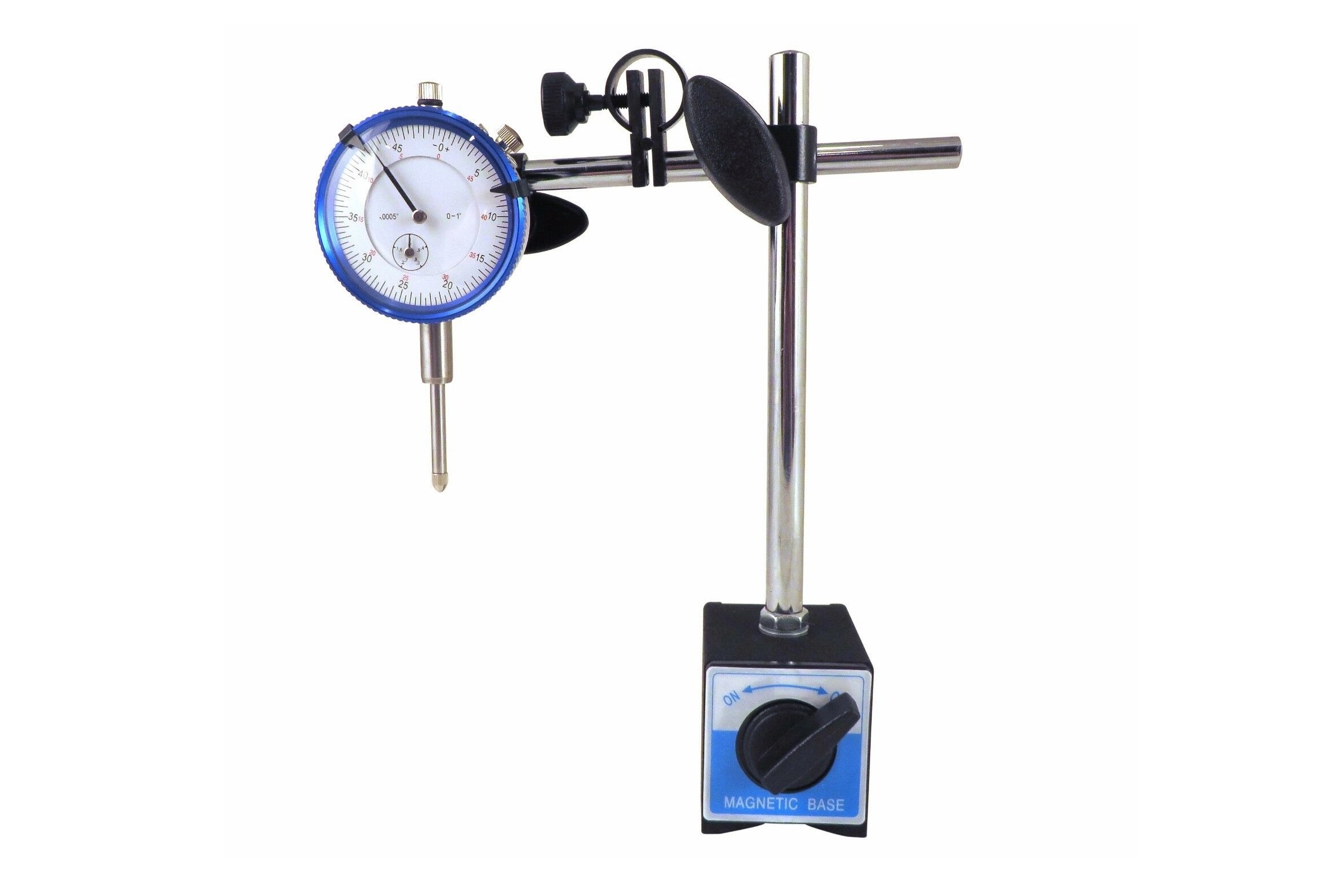 Измерительная головка ROCKFORCE Индикатор часового типа с магнитной стойкой 0-10мм