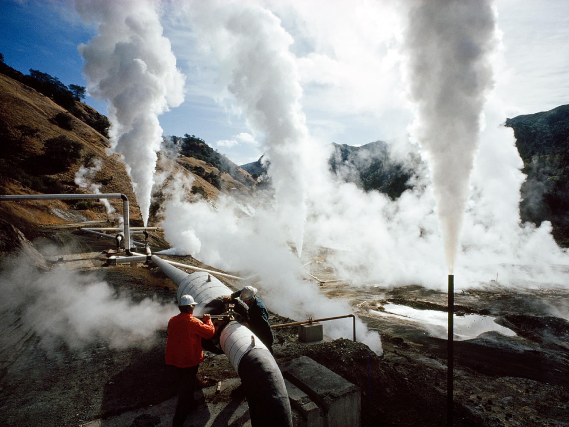 Работа геотермальной электростанции