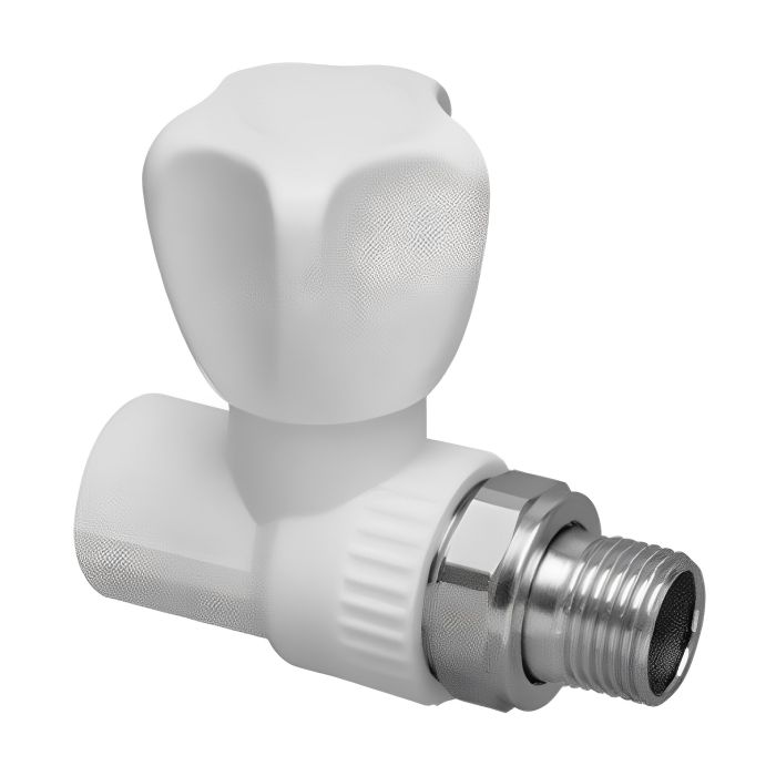 Клапан (вентиль) запорный для радиатора РОСТУРПЛАСТ, Дн 25х3/4 дюйма, прямой