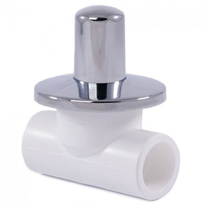Клапан (вентиль) запорный хромированный VALFEX, Дн 25 мм