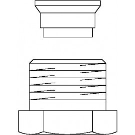 Набор со стяжным кольцом, G 3/4"x18 мм, латунь, для внутренней резьбы, винт никелированный