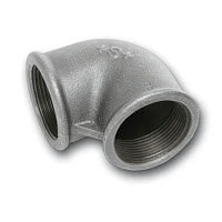Угол 90° 1/2", оцинкованный чугун, 90#