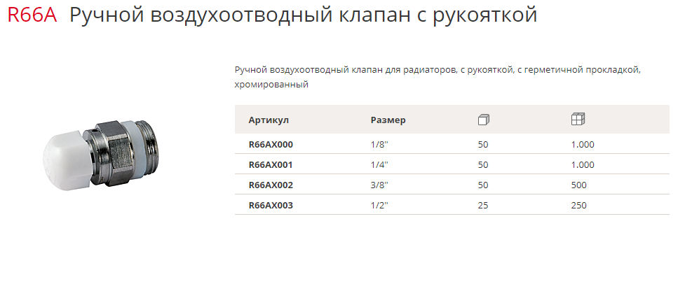 Размеры крана маевского старого образца