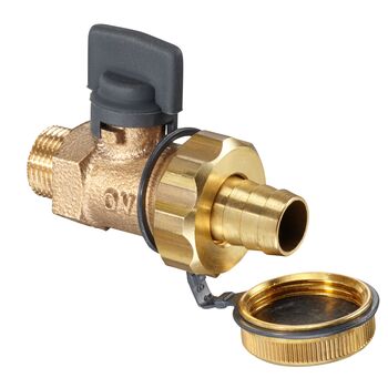 Кран шаровой KFE DN10, 3/8"AG, PN16, бронза