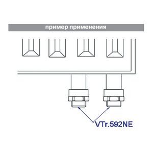 Переходник VALTEC VTr.592.NE, 1/2 х 3/4 дюйма, евроконус, вн.-нар. резьба