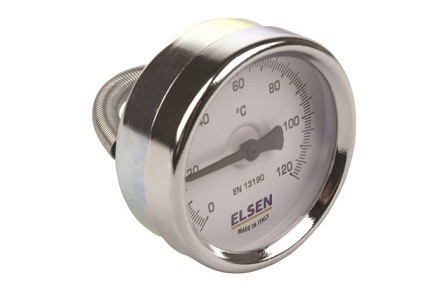 Термометр биметаллический ELSEN, 63 мм,накладной, T°C -от 0 до +120