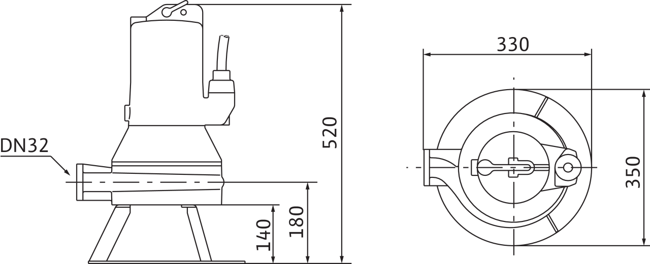 Погружной насос с режущим механизмом Wilo-Drain MTC Drain MTC 32F39.16/30Ex